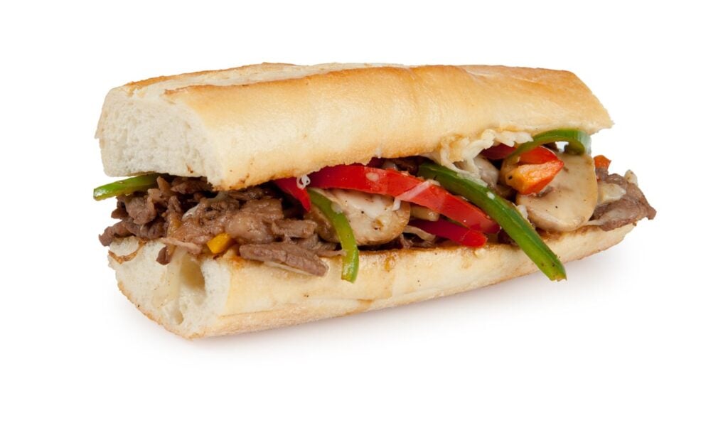 Warrens chopped steak philly sandwich