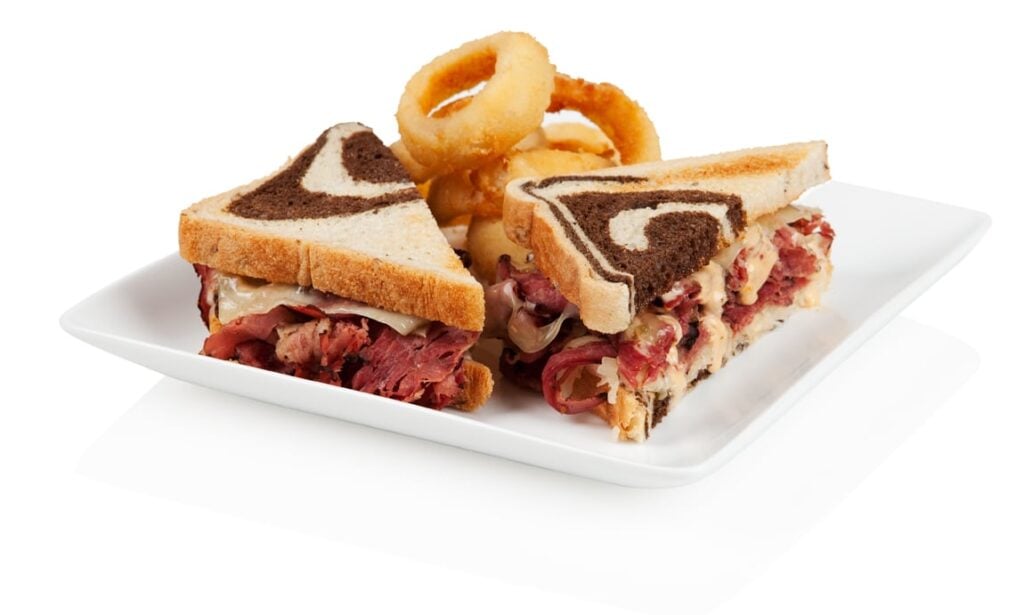 Warrens rocky mountain reuben sandwich