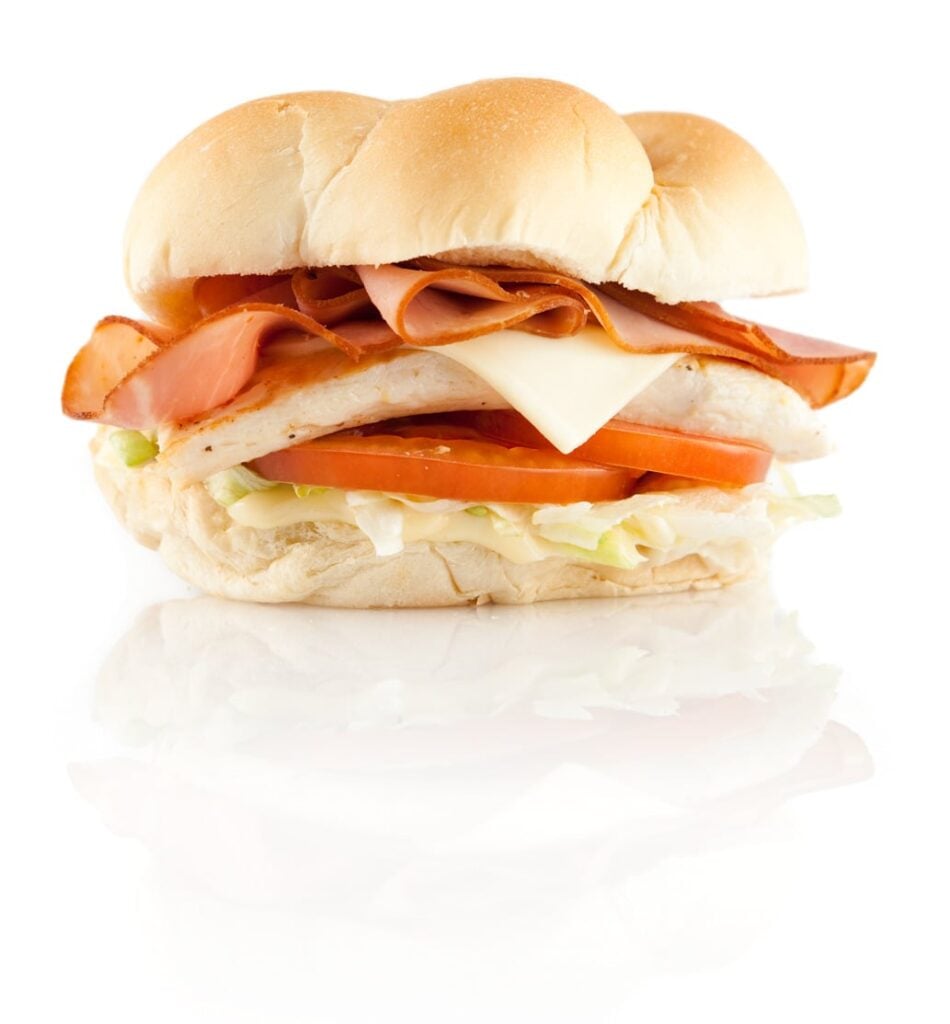 Warrens chicken cordon blue sandwich