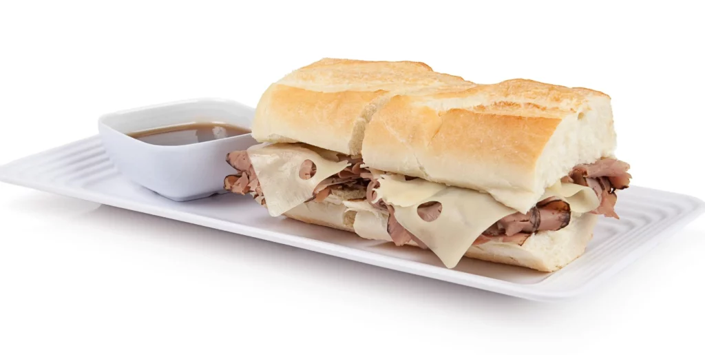 Warrens french dip sandwich