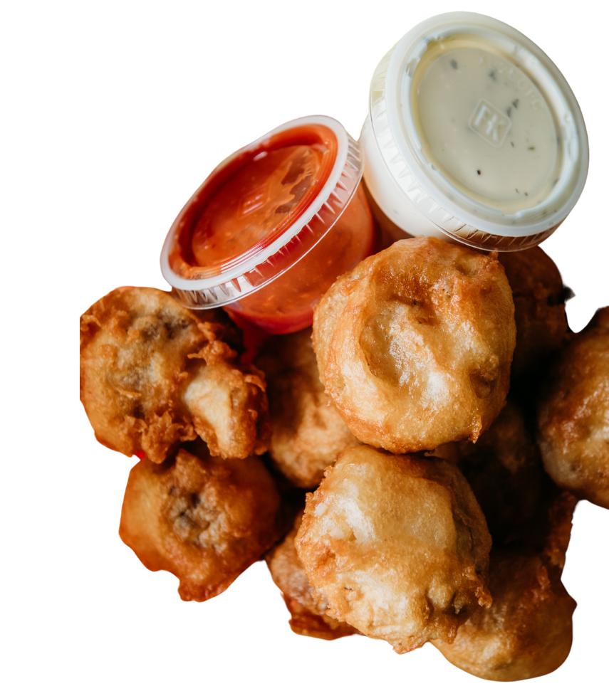 Warrens tempura fried mushrooms
