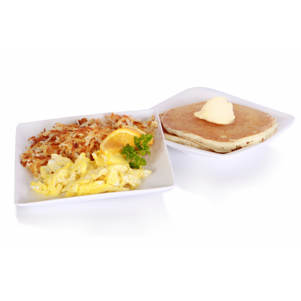 Warrens small cake and egg breakfast