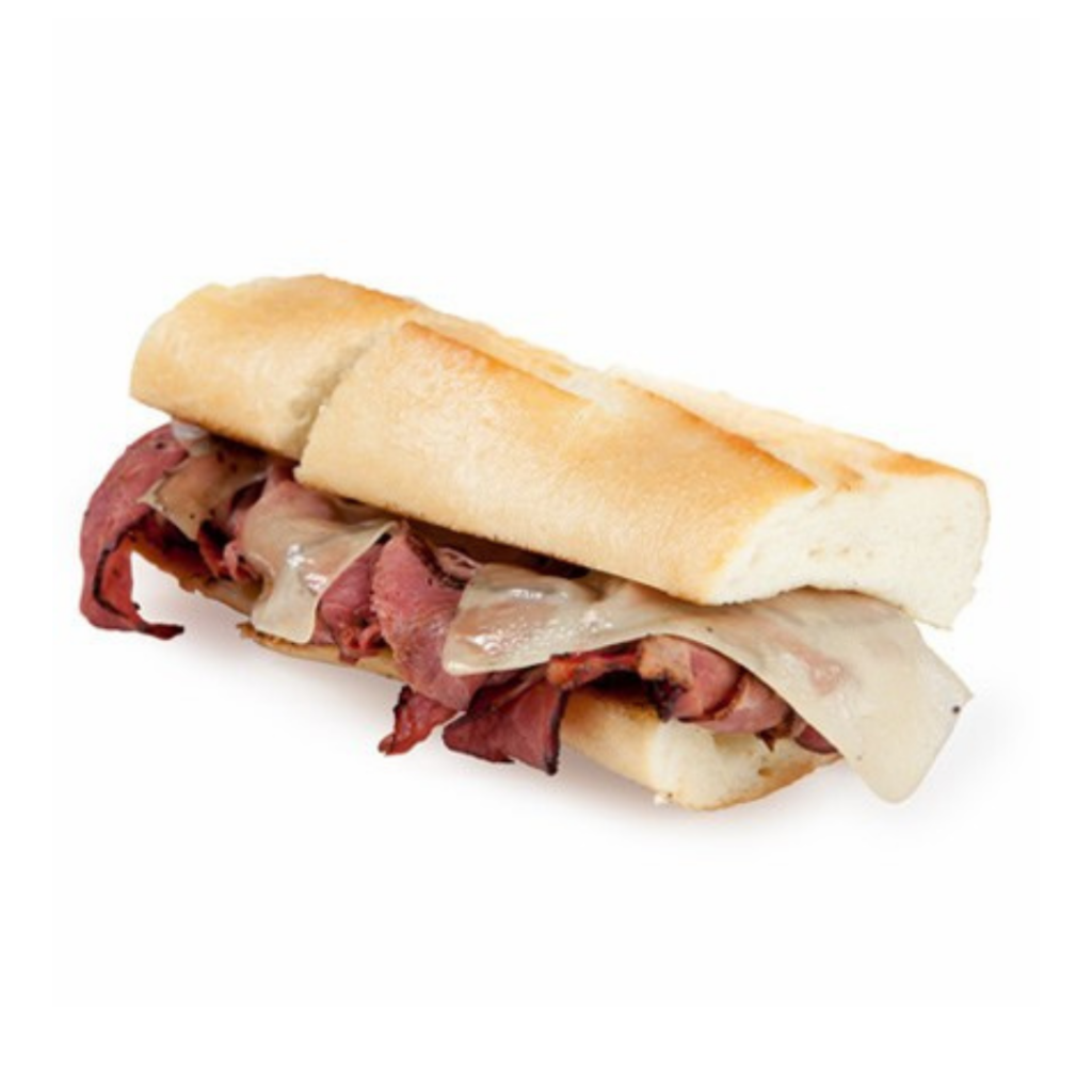 Warrens pastrami melt sandwich
