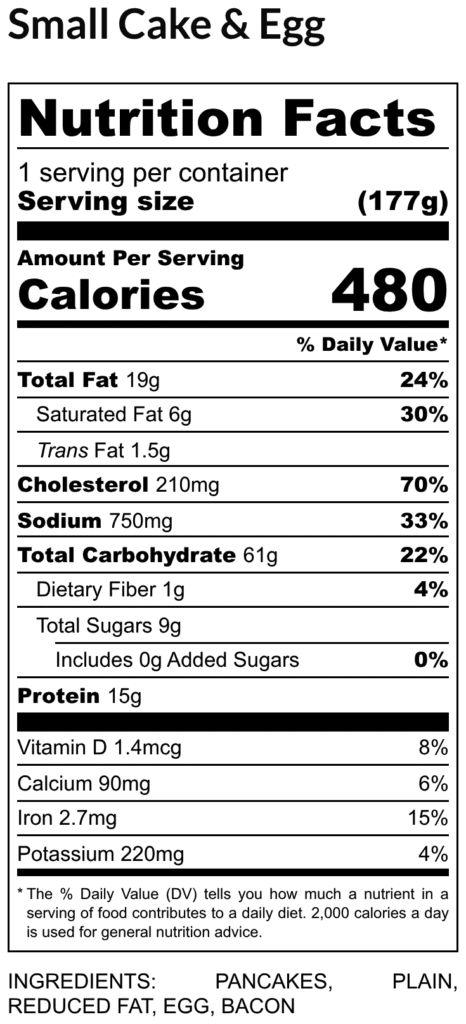 Nutrition facts 1 serving 177g 480 calories fat 19g cholesterol 210mg sodium 750mg carbs 61g protein 15g
