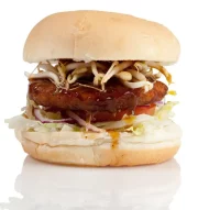 Warrens veggie burger.
