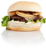 Warrens mushroom and cheese burger.
