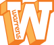 WordPress logo: large white W with orange 3D outline and the word 'wordpress' running vertically along the left.